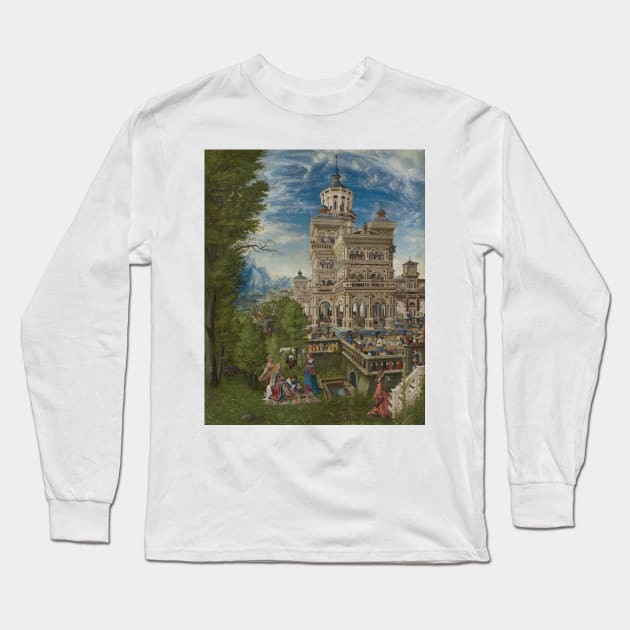 Susanna in the Bath and the Stoning of the Elders by Albrecht Altdorfer Long Sleeve T-Shirt by Classic Art Stall